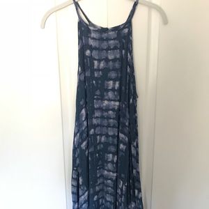 Blue tie dye dress